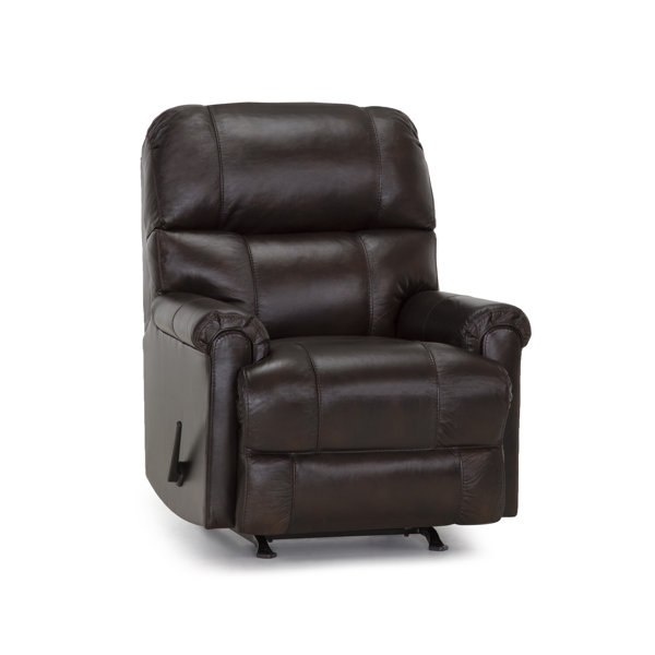 Darby Home Co Woodview Leather Manual Rocker Recliner & Reviews Wayfair